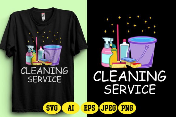 Download Cleaning Service SVG T-Shirt Design - Premium Resources