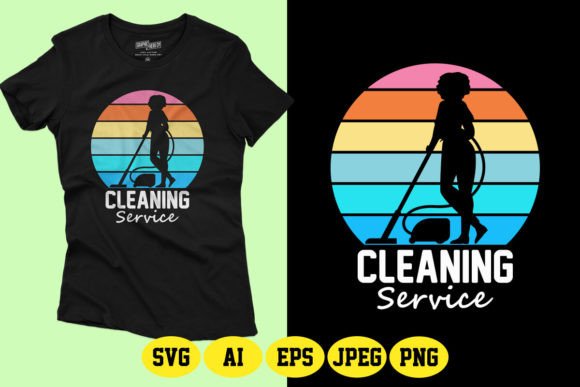 Download Cleaning Service SVG T-Shirt Design - Premium Bundle