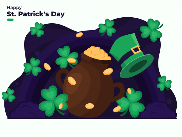 Download St Patrick's Day with Gold Coin on Pot - St patrick's day Collection