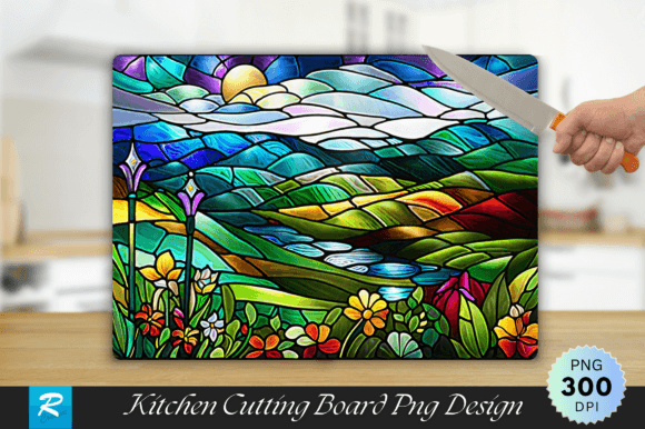 Download Nature Stained Glass Cutting Board - Premium Resources
