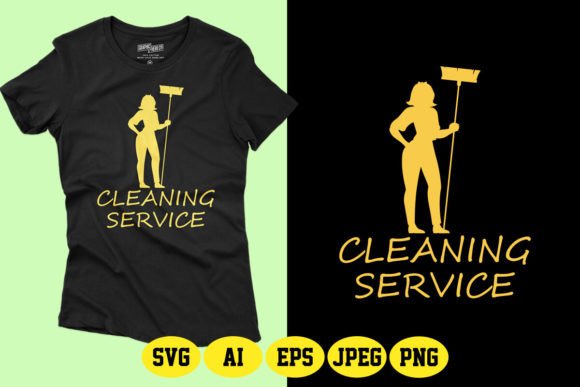 Download Cleaning Service SVG T-Shirt Design - Premium Bundle