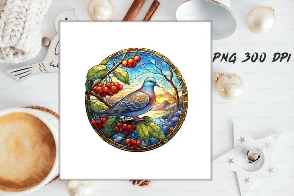 Download Dove Stained Glass PNG Sublimation - Premium Resources