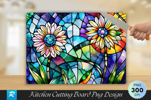 Download Colorful Stained Glass Cutting Board - Premium Resources
