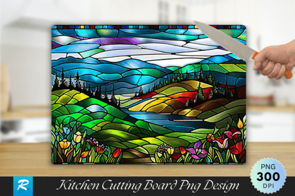 Download Nature Stained Glass Cutting Board - Premium Resources