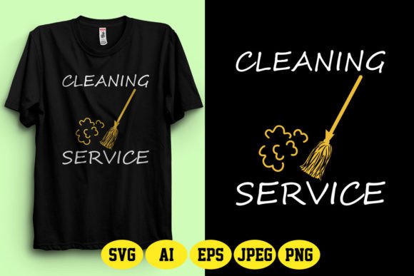 Download Cleaning Service SVG T-Shirt Design - Premium Resources