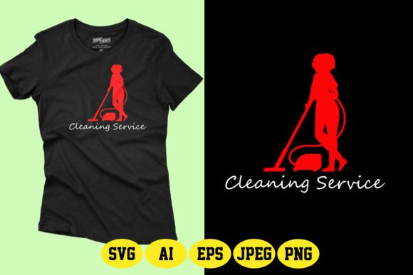 Download Cleaning Service SVG T-Shirt Design - Premium Resources
